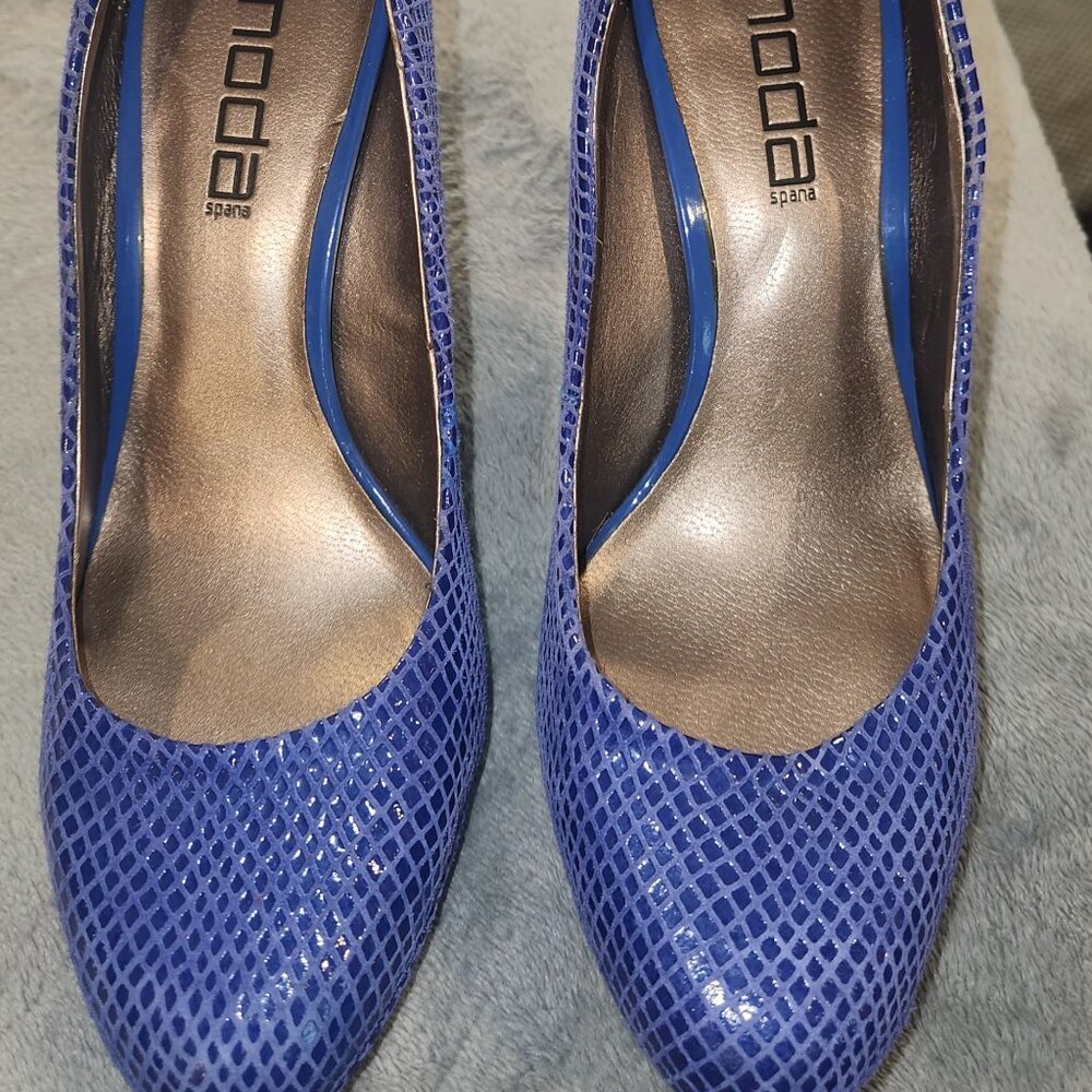 Moda Spana Blue Heel, Size 9